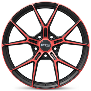 RTX RS01 5x114.3 20x9 +35 Gloss Black Machined Red