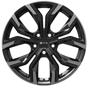 RTX Venom 5x114.3 17x7.5 +38 Gloss Black Machined