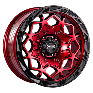 RTX Spade 5x127 17x9 -15 Candy Red Black Lip