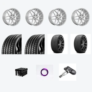 Mrr Fs1 18x9.5 +25 Front / 18x10.5 +25 Rear + Lexani LX-TWENTY 255/40R18 — 2022 BMW M3 Competition xDrive Staggered Wheel & Tire Package
