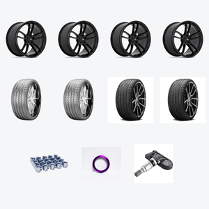 American Racing Ar941 Mach Five 20x11 +25 Front / 20x11.5 +56 Rear + Lexani LX-TWENTY 285/30R20 — 2020 Ford Mustang Shelby GT500 Staggered Wheel & Tire Package