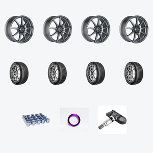 Enkei EDR9 5x100/114.3 17x8+45 Silver + Nexen NEX N'Fera AU7 235/40R18 — 2022 Toyota GR86 Premium Wheel & Tire Package