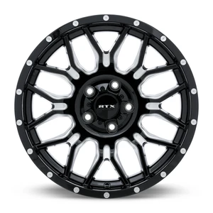 RTX Claw 6x139.7 20x9 +0 Gloss Black Milled With Rivets