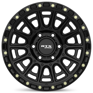 RTX Striker 5x127 17x8.5 -10 Gloss Black With Milled Rivets