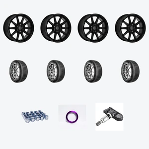 Enkei Adventurer 5x100 18x8+35 Matte Black + Nexen NEX N'Fera AU7 225/40R18 — 2021 Toyota Corolla L Wheel & Tire Package
