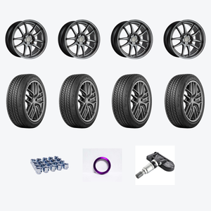 Aodhan DS02 5x114.3 19x9.5+22 Hyper Black + Yokohama YOK Advan Sport A/S+ 235/35R19/4 — 2019 Nissan Altima S Wheel & Tire Package