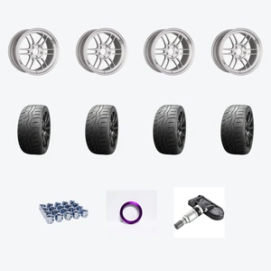 Enkei RPF1 5x120 18x8.5+40 Silver + Falken FAL Azenis RT615K+ 255/40R17 — 2021 Honda Civic Type R Limited Edition Wheel & Tire Package