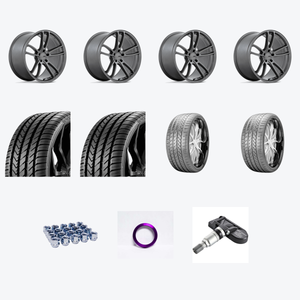 American Racing Ar941 Mach Five 19x9 +30 Front / 20x11 +50 Rear + Lexani LX-TWENTY 275/30R20 — 2021 Ford Mustang GT Staggered Wheel & Tire Package