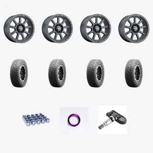 Vision Off-Road 350 Ojos 5x127 18x9+12 Satin Black + Falken FAL Rubitrek A/T 275/65R18 — 2021 Jeep Grand Cherokee Overland Wheel & Tire Package