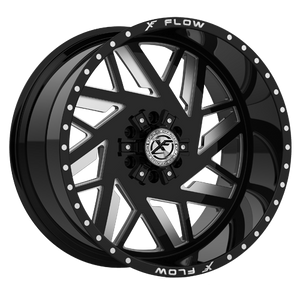XFX Flow XFX-306 5x114.3 / 5x127 20x10 -24 Gloss Black & Milled