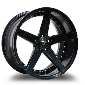 MARQUEE WHEELS M3226 5x120 22x9 +35 Black - Gloss Black