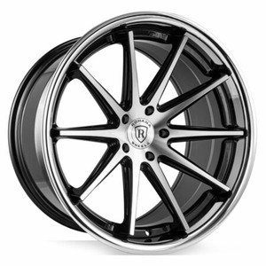 Rohana RFC10 5x114 19x9.5 +40 Machine Black/chrome Lip