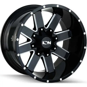 ION TYPE 141 GLOSS BLACK/MILLED SPOKES 20x9 -135 6-139.7 -12mm 106mm