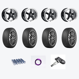 Forgestar D5 Drag 5x115 18x5 -37 Gloss Black Machined + Yokohama YOK Advan Sport A/S+ 215/45R18/4 — 2021 Dodge Charger SXT Wheel & Tire Package