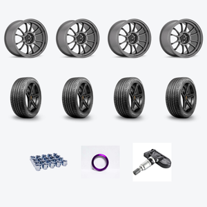 Konig Hypergram 5x120 18x8.5+35 Matte Grey + Continental CON ProContact RX 235/40R18 — 2021 Honda Civic Type R Limited Edition Wheel & Tire Package
