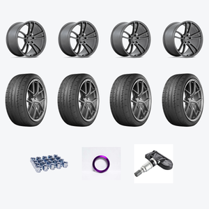 American Racing Ar941 Mach Five 20x10 +22 Front / 20x11 +43 Rear + Yokohama YOK Advan Apex 285/35R19/4 — 2021 Chevrolet Camaro SS Staggered Wheel & Tire Package