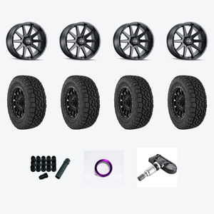 Ion Type 143 6x139.7 20x9+0 Matte Black + Toyo TOY Open Country A/T III 285/55R20 — 2021 GMC Yukon Denali Wheel & Tire Package