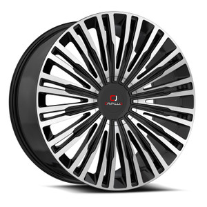 Cavallo CLV-48 Blank 24x9 +18 Gloss Black & Machined