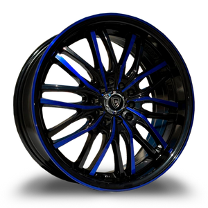 WHITE DIAMOND W3108 10x100 17x7.5 +35 Gloss Black/blue Face