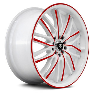 WHITE DIAMOND W3108L 5x100 17x7.5 +35 White / Red