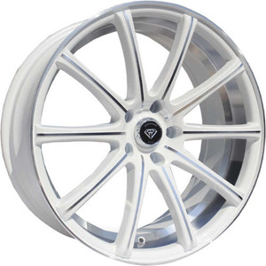 WHITE DIAMOND W3195 10x114.3 20x8.5 +35 Gloss White/machine Lip