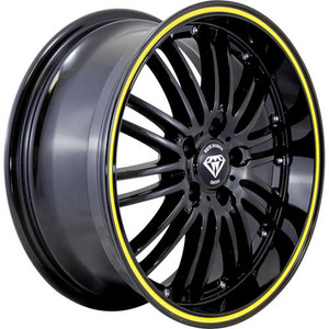 WHITE DIAMOND W820 5x100 18x8 +38 Yellow Line / Black