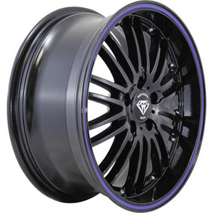 WHITE DIAMOND W820 5x110 18x8 +38 Blue Line / Black