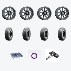 Vision Off-Road 350 Ojos 5x127 18x9+12 Satin Black + Falken FAL Rubitrek A/T 265/65R18 — 2021 Jeep Grand Cherokee Overland Wheel & Tire Package