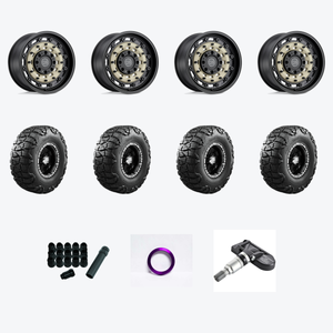 Black Rhino ARSENAL 5X127/5X139.7 20X9.5 -18 SAND ON BLACK + Nitto NIT Mud Grappler 35X12.50R20/10 — 2021 Jeep Gladiator Sport Wheel & Tire Package