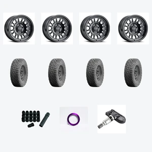 Method Race Wheels 318B 6X135 17x8.5 +0 GLOSS BLACK + Falken FAL Wildpeak R/T01 33X12.50R18/10 — 2021 Ford F-150 XL Wheel & Tire Package
