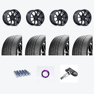 Rotiform 207 5x120 19x9.5 +22 MATTE BLACK + Lexani LXUHP-207 215/35R18 — 2021 Honda Civic Type R Limited Edition Wheel & Tire Package
