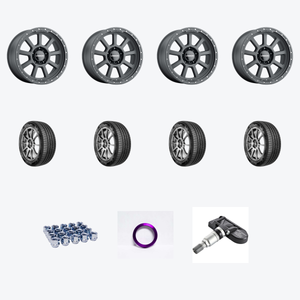 Vision Off-Road 350 Ojos 5x127 18x9+12 Satin Black + Nexen NEX N'Fera AU7 245/40R18 — 2021 Jeep Grand Cherokee Overland Wheel & Tire Package