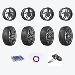 American Racing AR907 5X114.3 17X7.5 +42 GLOSS BLACK + Yokohama YOK Advan Sport A/S+ 235/35R19/4 — 2021 Honda Accord EX-L Wheel & Tire Package