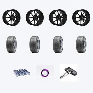 Enkei TS-V 5x114.3 18x8+45 Gloss Black + Falken FAL Ziex ZE960 A/S 235/45R18 — 2021 Toyota Camry Hybrid LE Wheel & Tire Package
