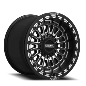 Metal-FX Delta 6R Beadlock 6x139.7 15x7 +38 Satin Black Contrast Cut