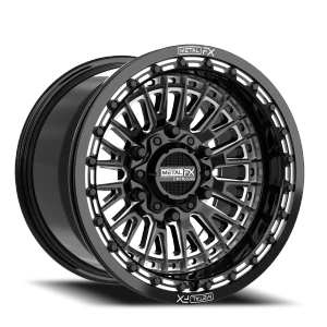 Metal-FX Slayer 6R UTV 6x139.7 15x10 +25 Gloss Black Contrast Cut
