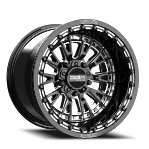 Metal-FX Slayer R UTV 5x114.3 15x8 +0 Gloss Black Contrast Cut