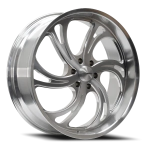 Corsart Argon 6 6x135 24x10 +31 Brushed Silver Diamond Cut Lip