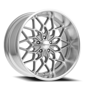 Corsart Gunner 5x127 22x8.5 +6 Gloss Brushed Diamond Cut Lip