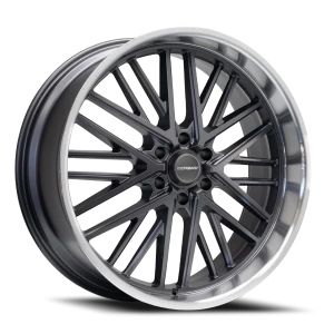 Corsart Kingpin 6 6x139.7 24x9 +24 Matte Gunmetal Diamond Cut Lip
