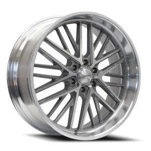 Corsart Kingpin 6 6x135 24x10 +25 Gloss Brushed Diamond Cut Lip