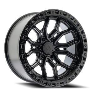 Arena Terra 6x139.7 20x10 -18 Satin Black Glossy Black Lip