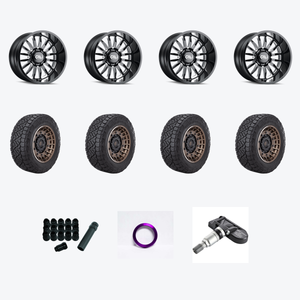 Cali Off-Road Summit 9110 6x139.7 22x12-51 Gloss Black/Milled Spokes + Nitto NIT Recon Grappler A/T 35x12.50R22/12 — 2021 Chevrolet Tahoe LS Wheel & Tire Package