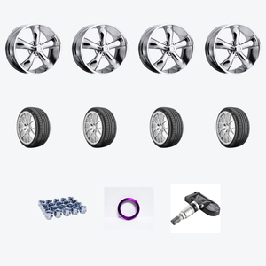 Vision American-Muscle 142 Legend 5x115 20x9.5+12 Chrome + Nexen NEX N5000 Platinum 275/40R20 — 2021 Dodge Charger SXT Wheel & Tire Package