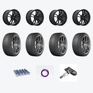 American Racing Ar941 Mach Five 20x10 +22 Front / 20x11 +43 Rear + Yokohama YOK Advan Apex 285/35R19/4 — 2021 Chevrolet Camaro SS Staggered Wheel & Tire Package