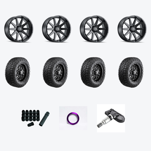 Ion Type 143 6x139.7 20x9+0 Matte Black + Nitto NIT Ridge Grappler 33X11.50R20/10 — 2021 GMC Sierra 1500 AT4 Wheel & Tire Package
