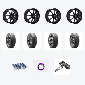 Enkei EDR9 5x100/114.3 18x7.5+45 Black + Falken Ziex CT60 A/S 245/50R18 100V - 28042820 — 2021 Subaru Crosstrek Limited Wheel & Tire Package