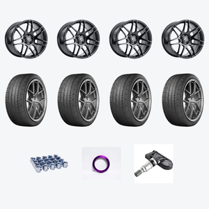 Forgestar F14 20x9.5 +29 Front / 20x11 +56 Rear + Yokohama YOK Advan Apex 275/40R20/4 — 2021 Ford Mustang GT Staggered Wheel & Tire Package