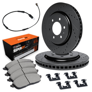 DFC 17-25 Alfa Romeo Giulia Rear Rotors with 5000 Advanced Brake Pads w/Hardware - 6512-16035