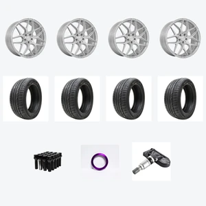 Mrr Fs1 18x9.5 +25 Front / 18x10.5 +35 Rear + Lexani LXUHP-207 255/45R18 — 2021 Toyota GR Supra Staggered Wheel & Tire Package